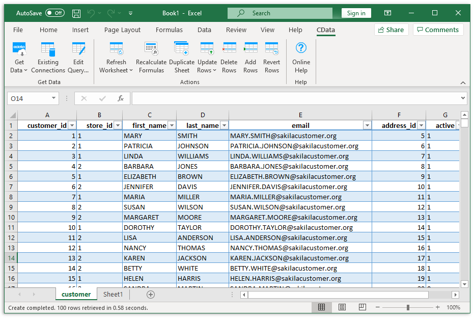 Excel Add-In for Couchbase