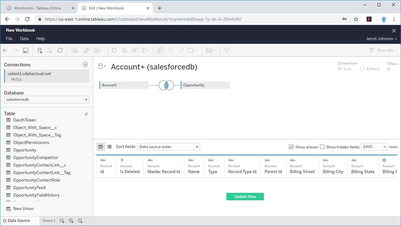 Choosing a Database and Tables