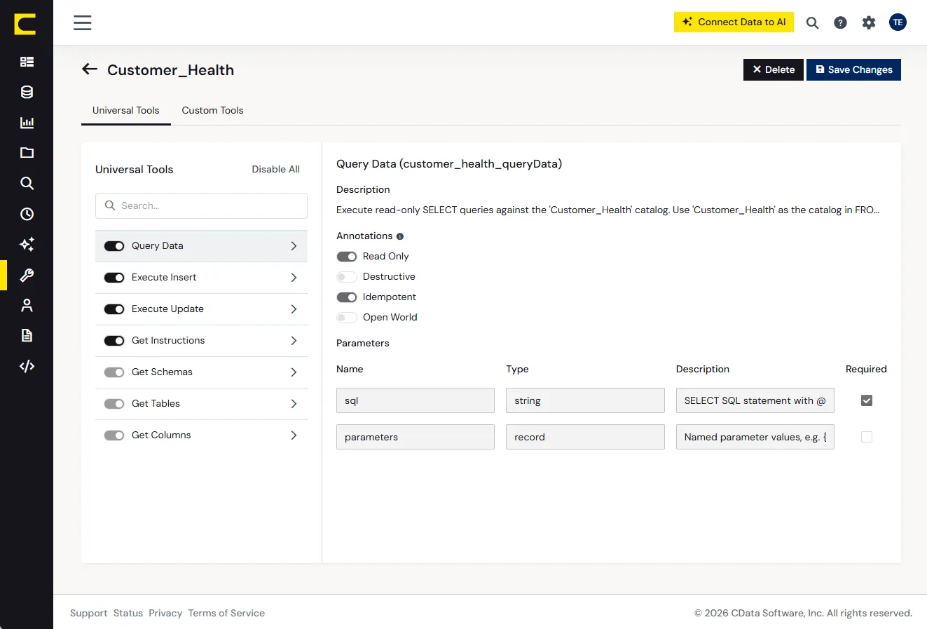 Agents work from a compact universal toolset