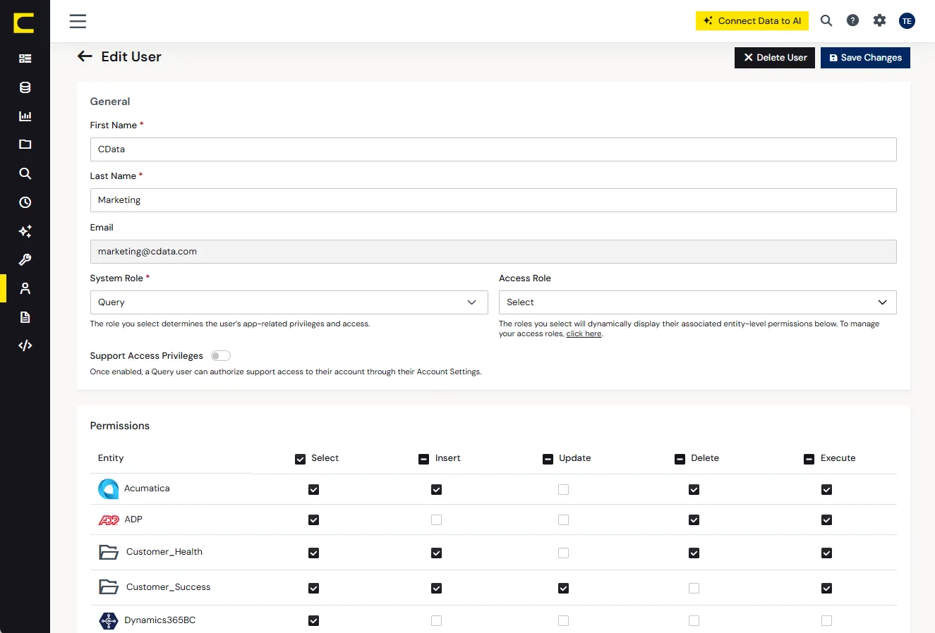 Layer access controls on top of the source system