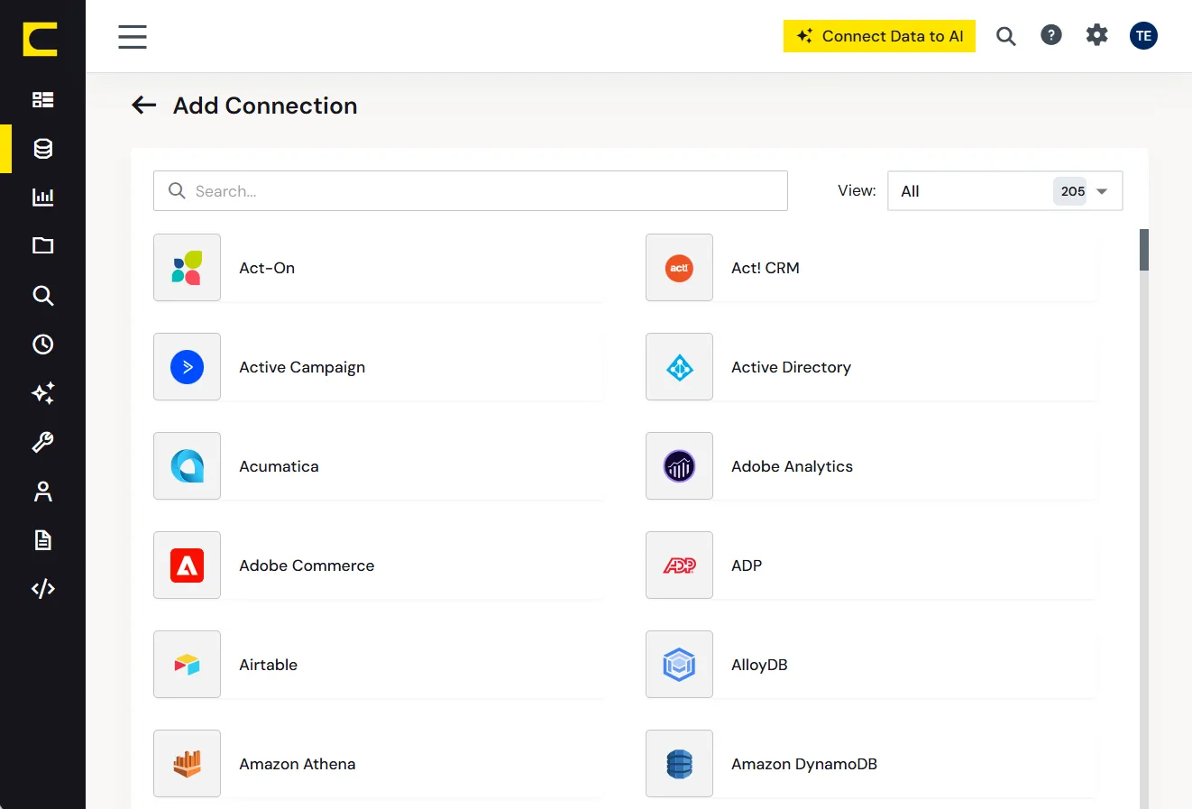 Hundreds of enterprise systems are ready to connect