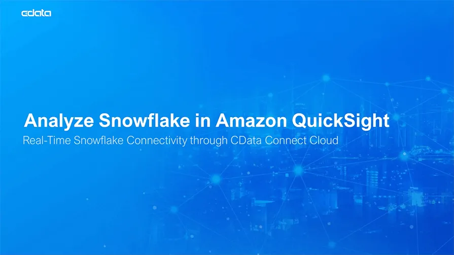 Access CData Connect Data in Amazon QuickSight Thumbnail