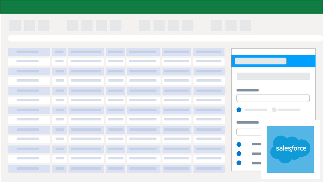 Sales Data in Excel - Salesforce Example