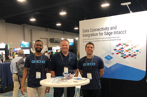 CData team at exhibit hall booth