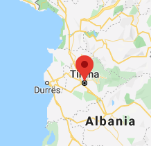 Pinpoint of Albania Office in Google Maps