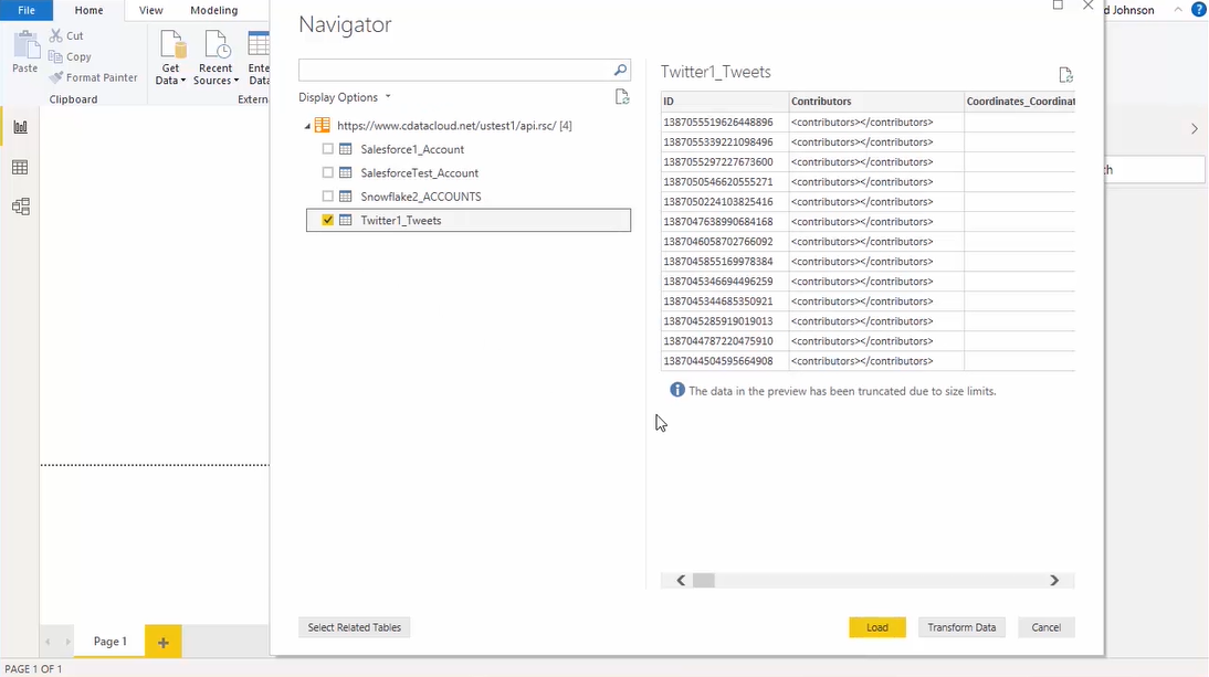 Accessing CData Connect Data Sources in PowerBI