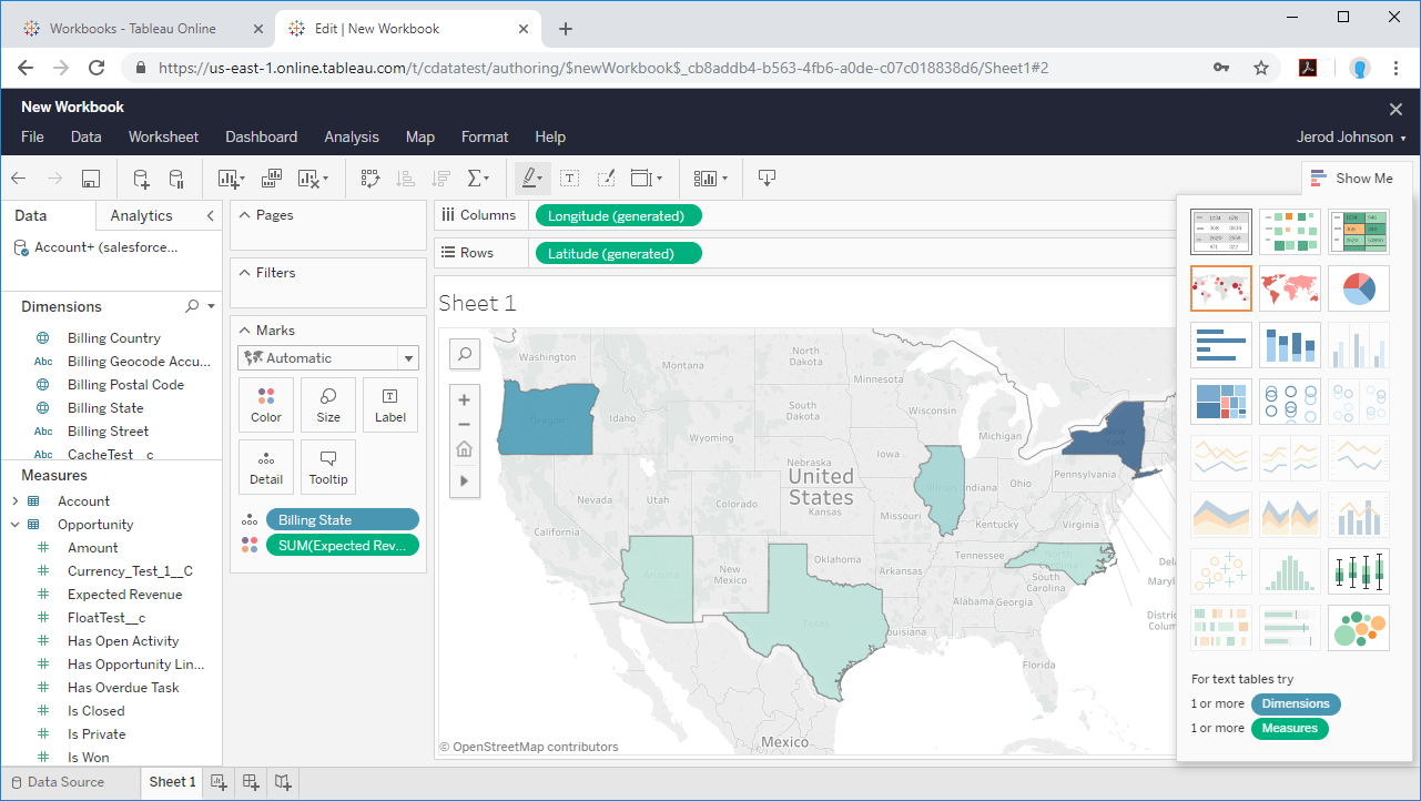 Vizualizing Data From CData Connect Data Sources in Tableau Online