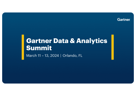 Gartner Data & Analytics Summit - March 11-13, 2024 - Orlando, FL
