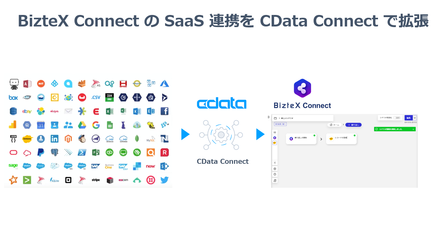 BizteX Connect からSage 50 UK にデータ連携。