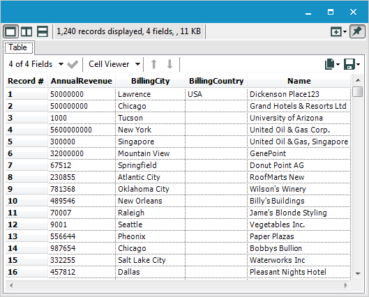 ワークフローの結果のブラウズ (Salesforce の場合)