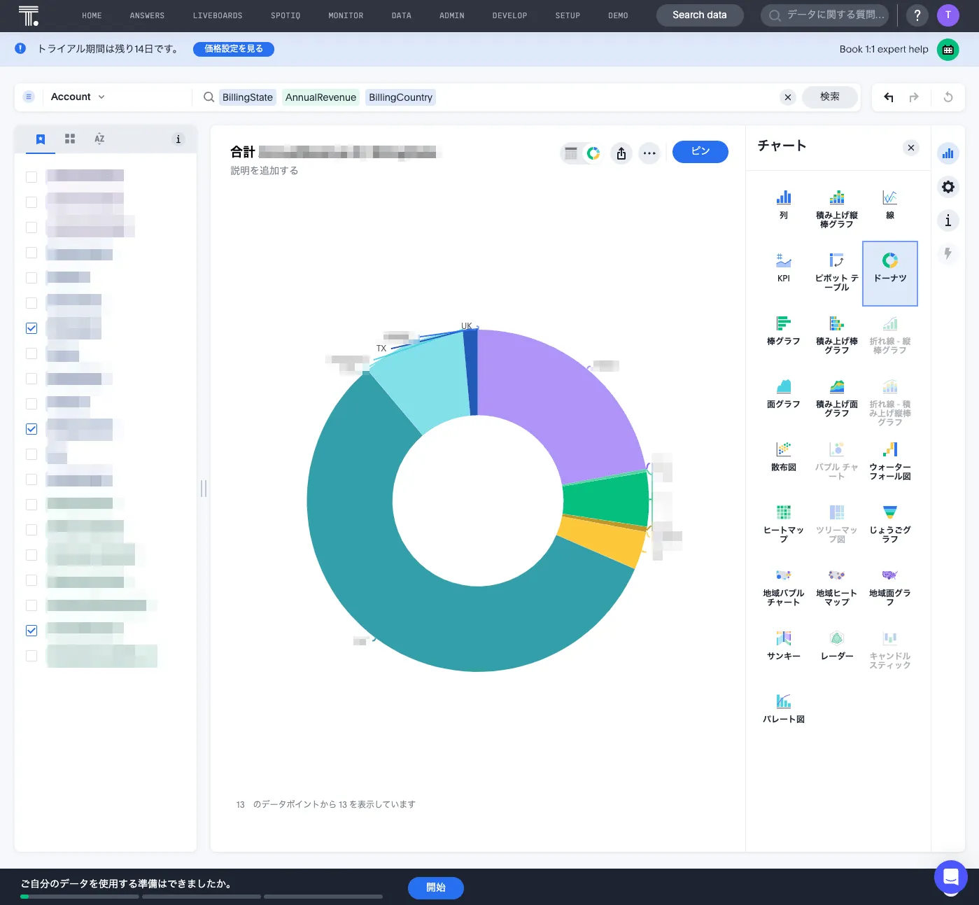 Search Data から可視化を作成