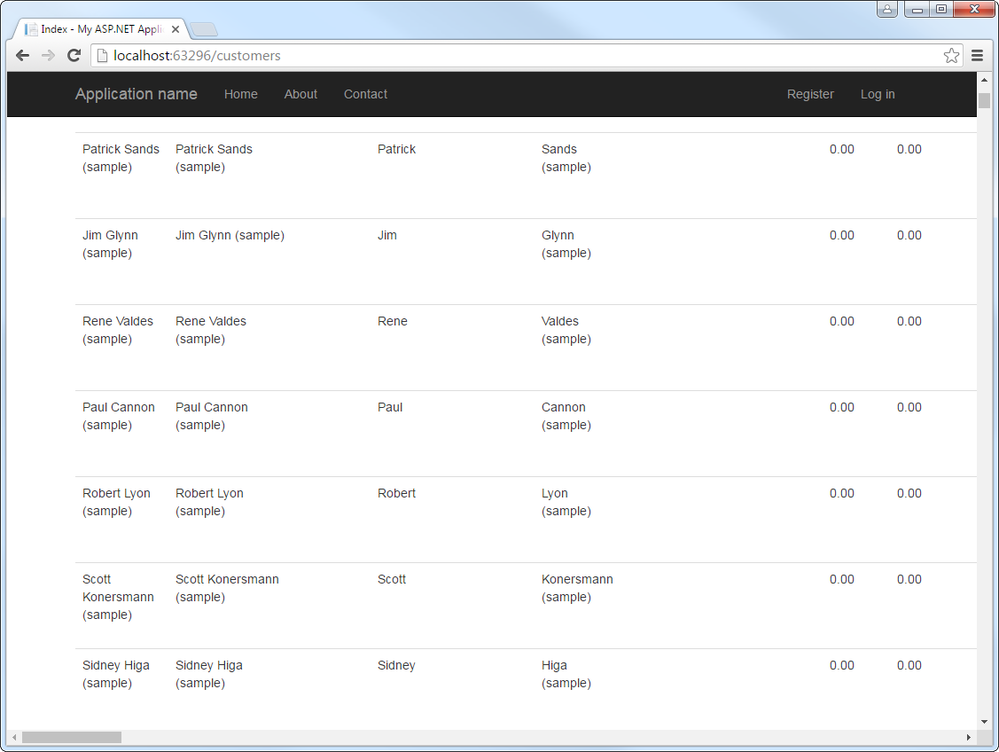 The live table. (QuickBooks is shown.)