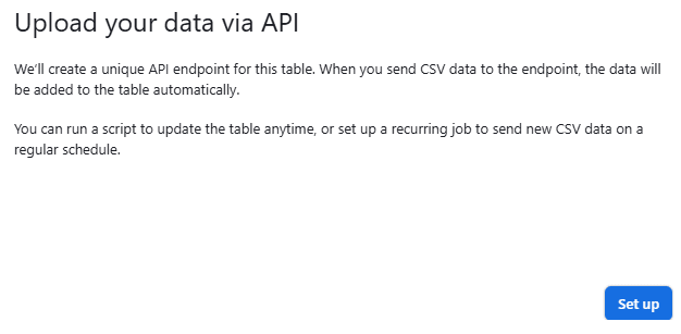 Select Set up to begin the configuration process