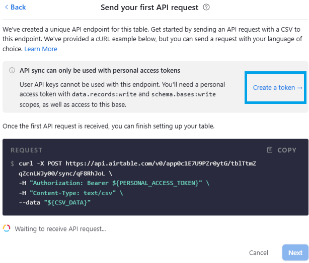 Select Create a Token