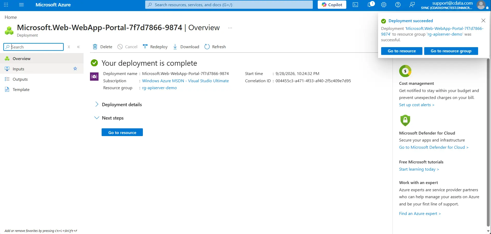 App is created and deployed successfully App is created and deployed successfully