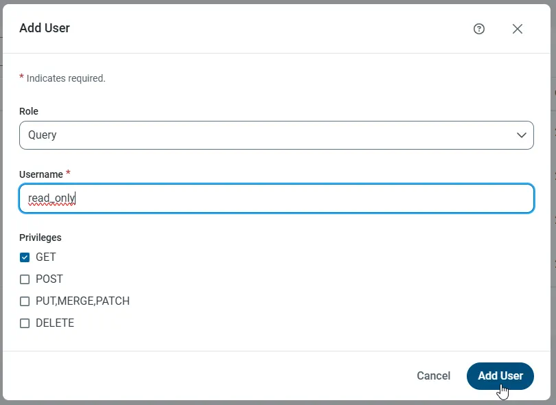 Configure a new user.