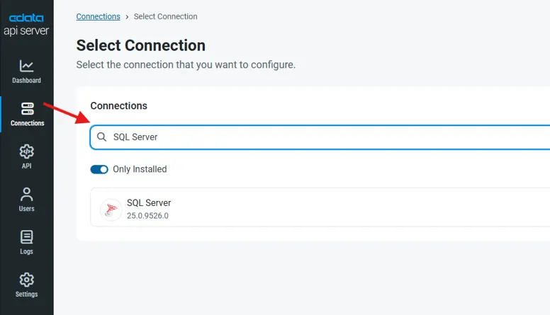 Connections tab with the Add Connection button. Connections tab with the Add Connection button.