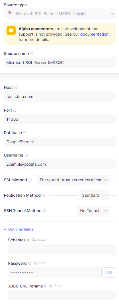 Configuring the connection to Connect Cloud