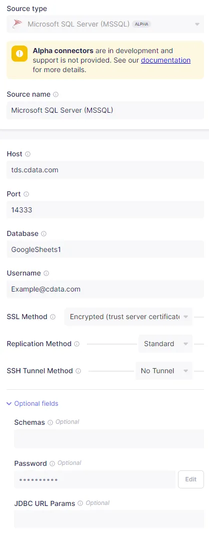 Configuring the connection to Connect Cloud
