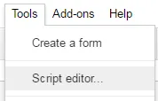 Open script editor