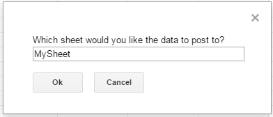 Input box for sheet selection.