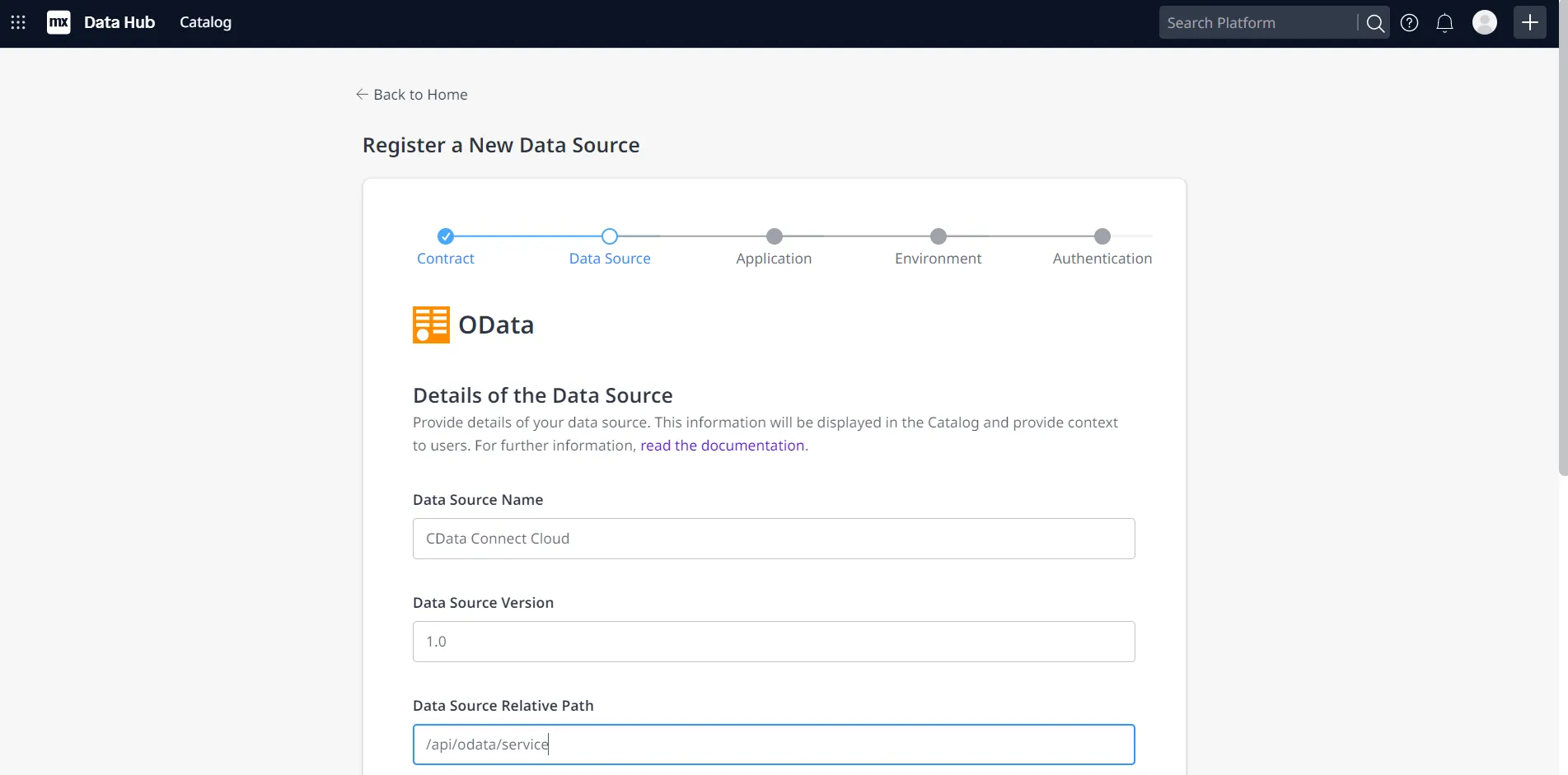 Creating the data source