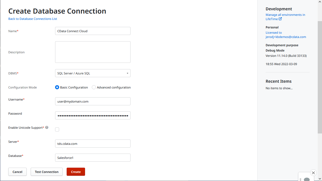 Connecting to the Connect Cloud