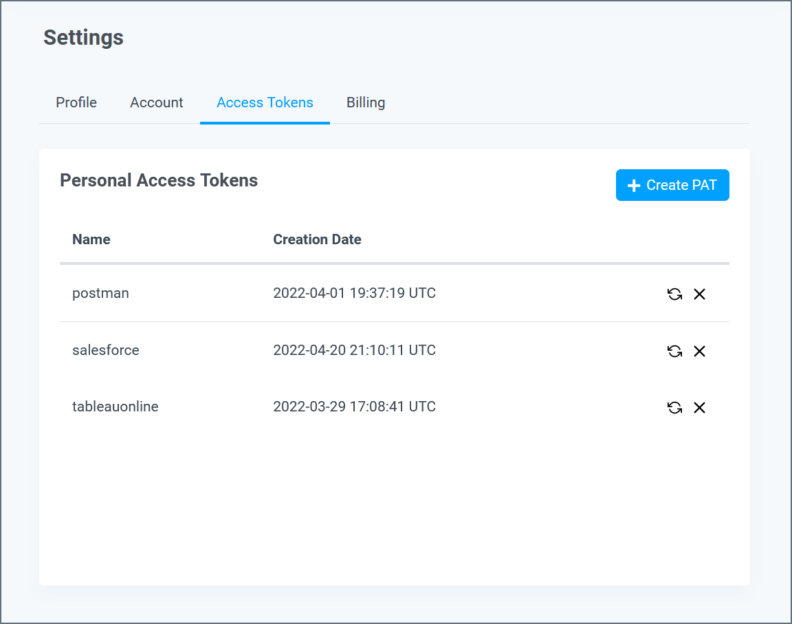 Creating a PAT in CData Connect Cloud