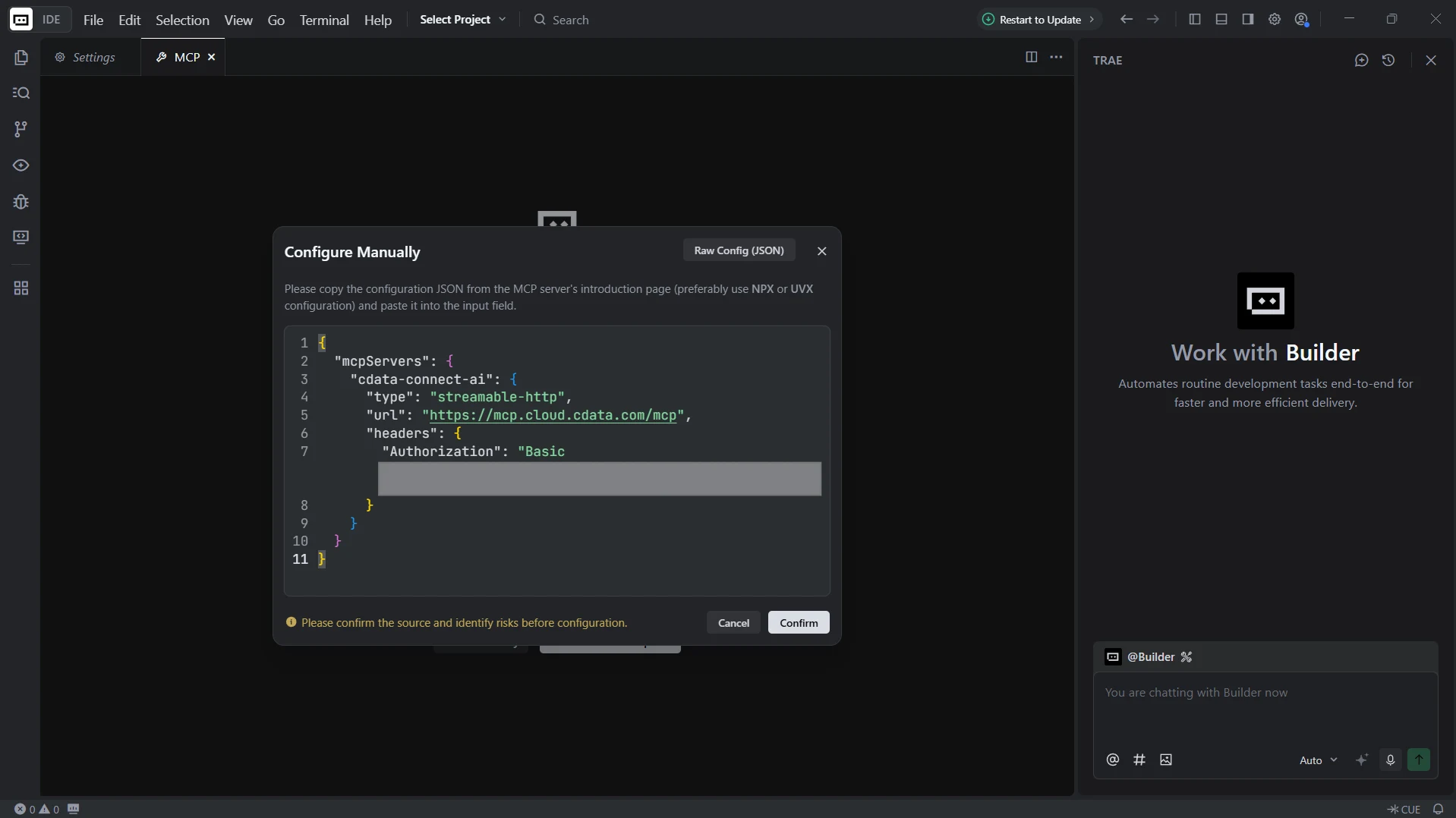 Configuring the Connect AI MCP Server