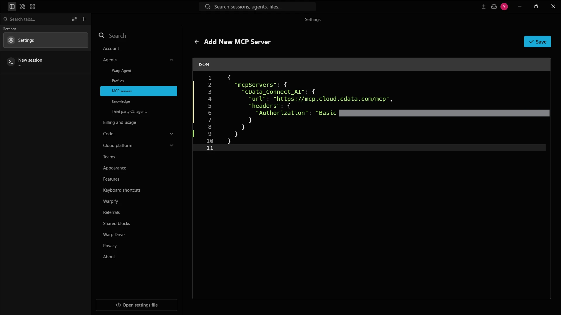 Configuring Connect AI MCP Server
