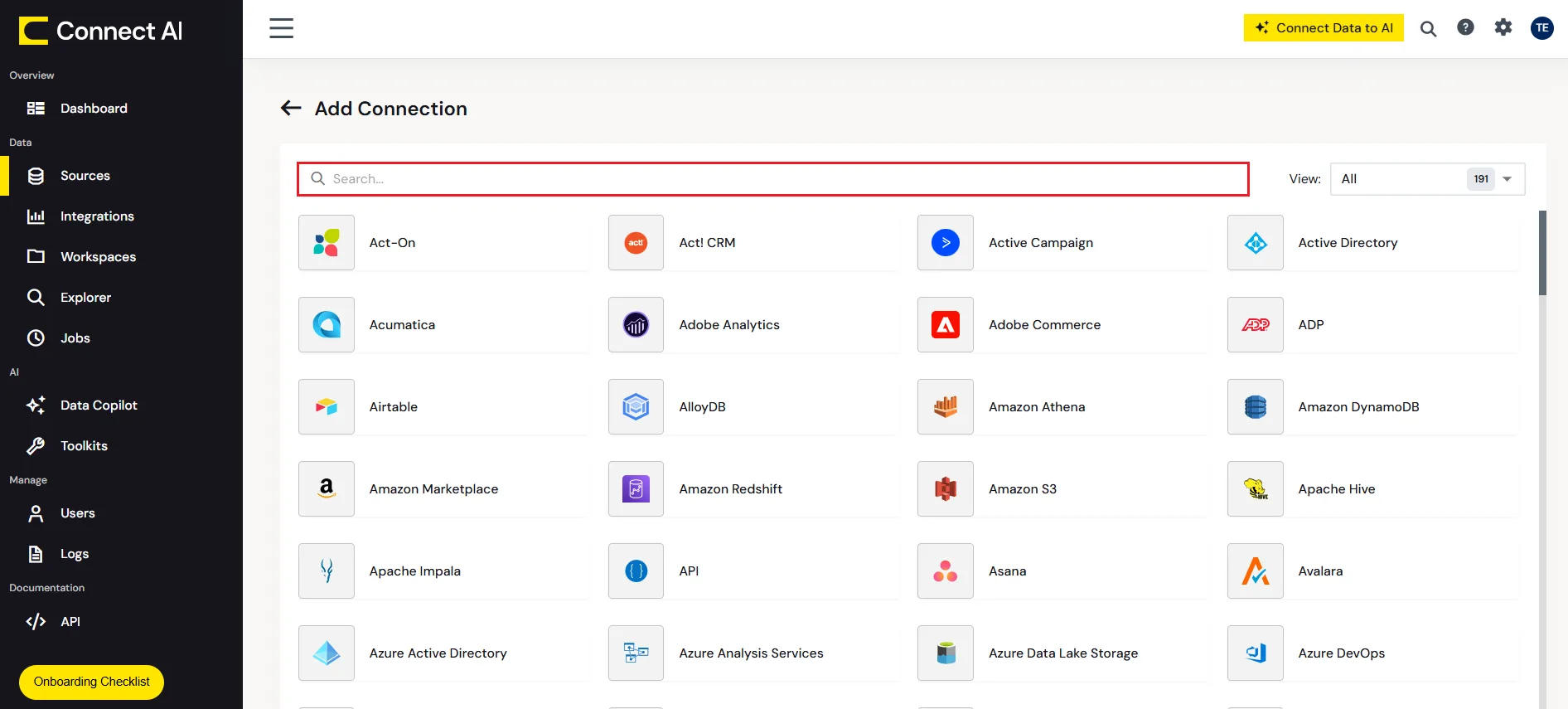 Selecting a data source