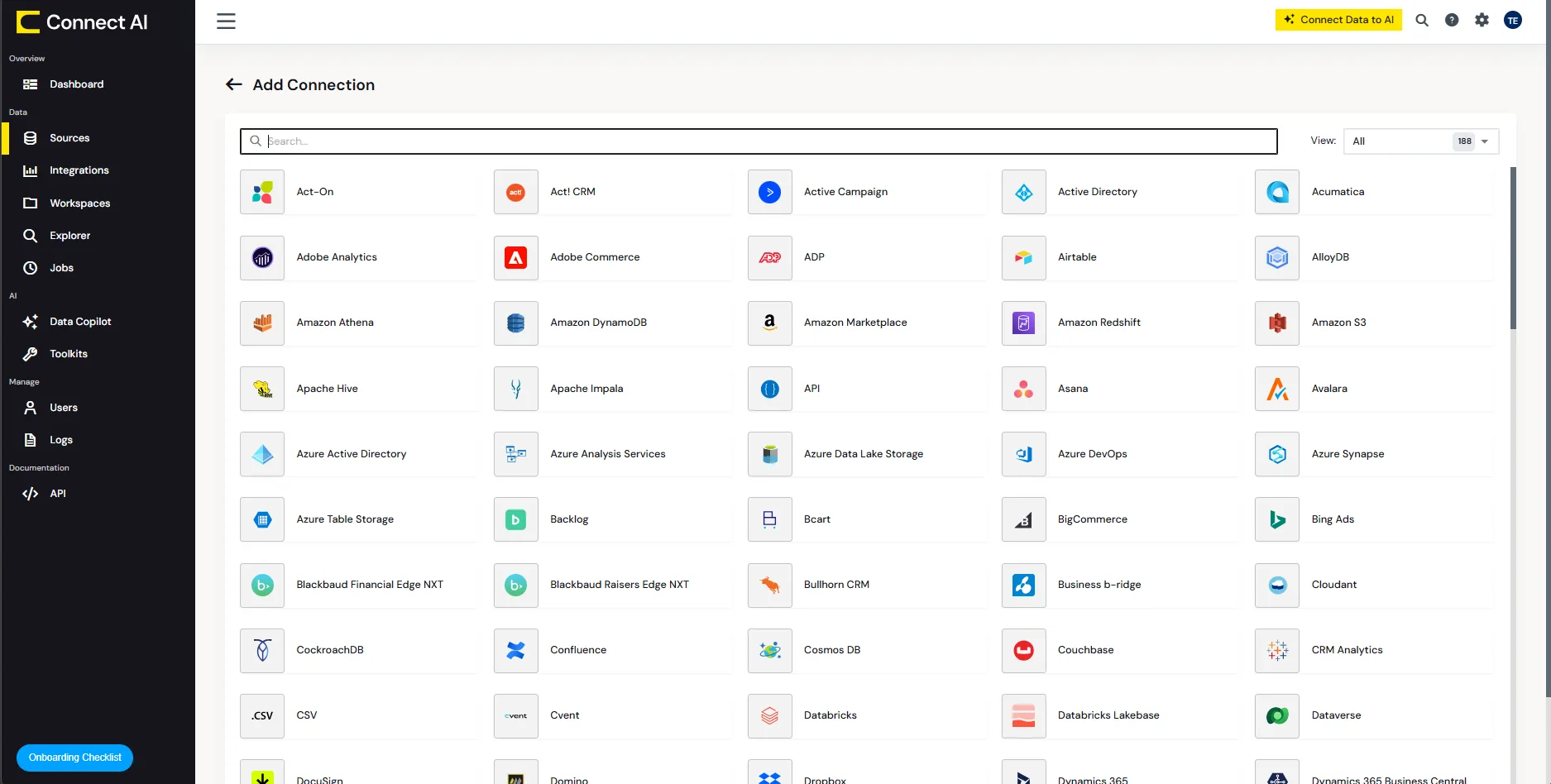 Selecting a data source