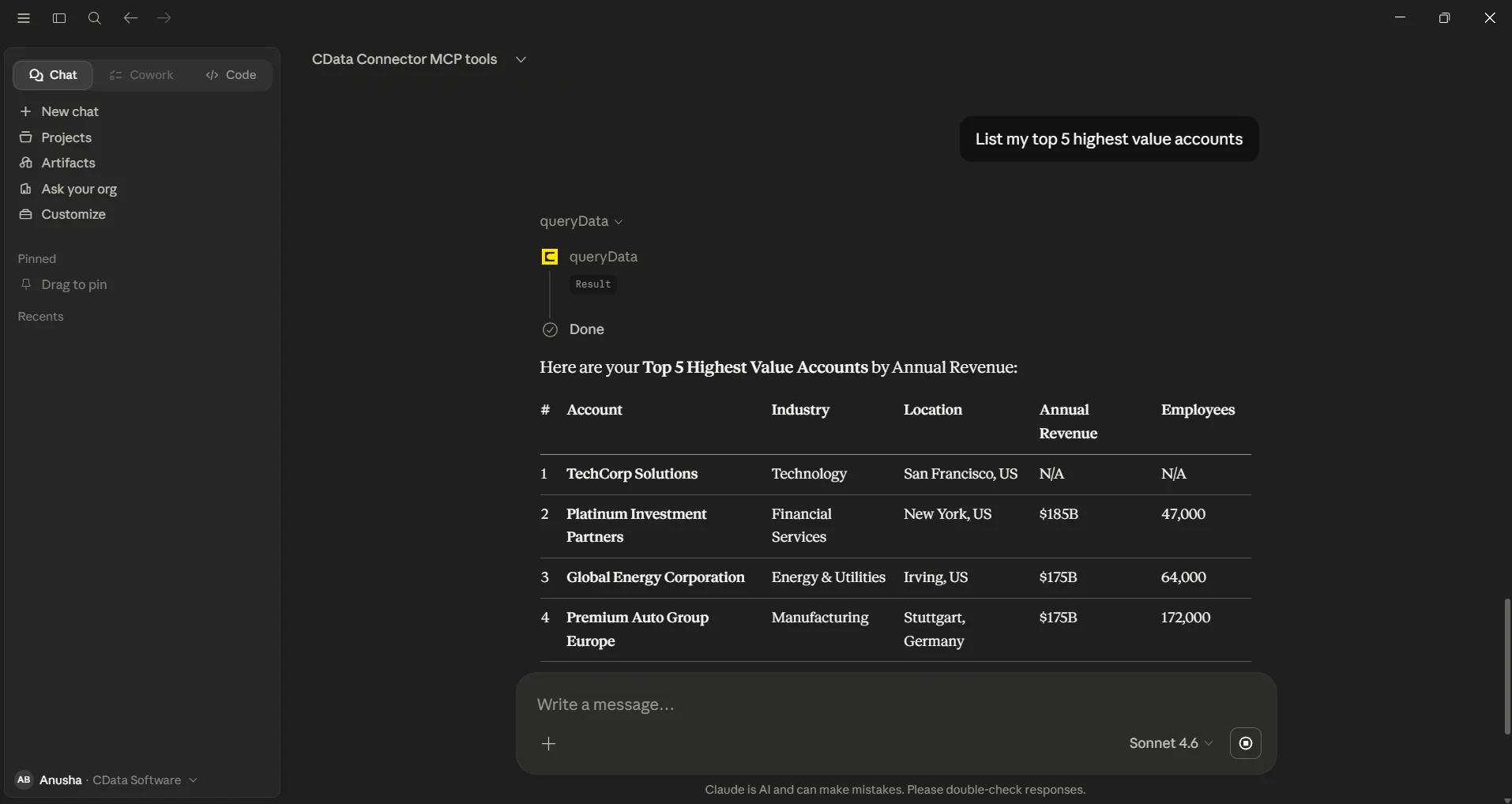 Exploring sales data with Claude