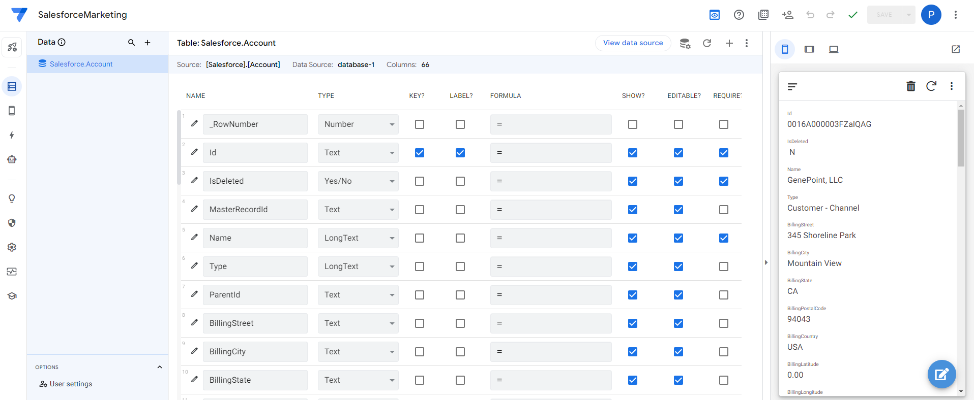 Configuring an app connected to Connect Server.