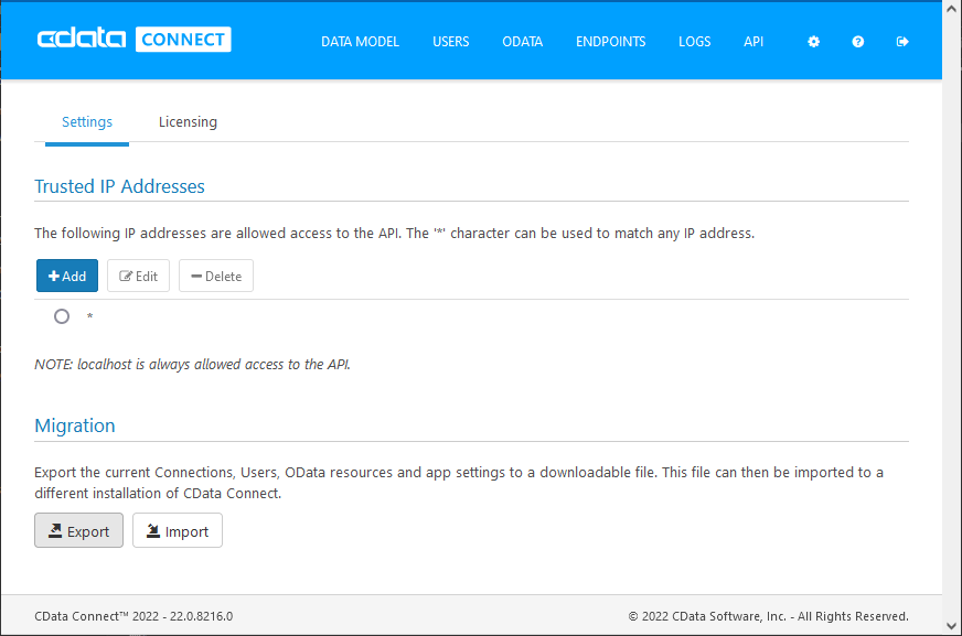 Export/Import Users, Connections, and Endpoints in Connect Server