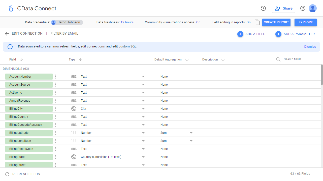 Configuring column definitions