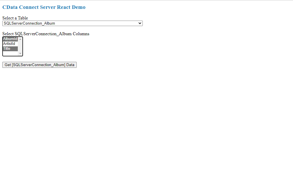 Selecting columns.