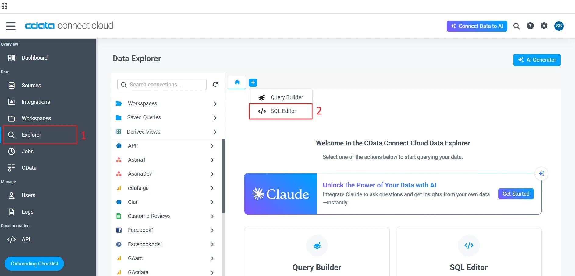 Click the SQL Editor