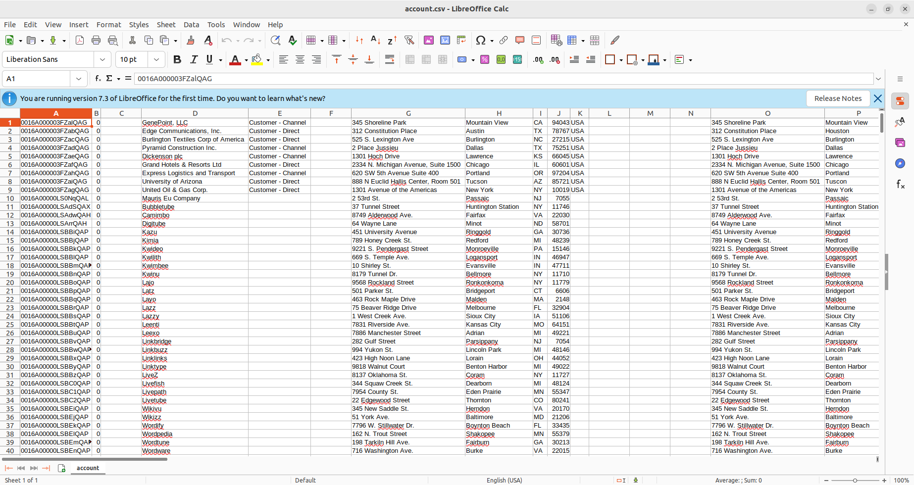 Azure Table のデータのCSV ファイル