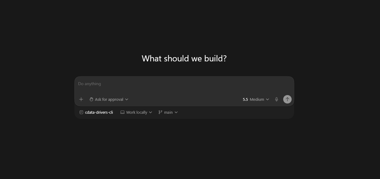 Start a Codex session in the desktop app