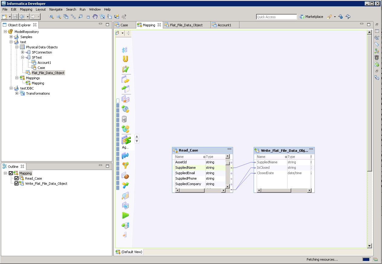 The completed mapping.(Salesforce is shown.)