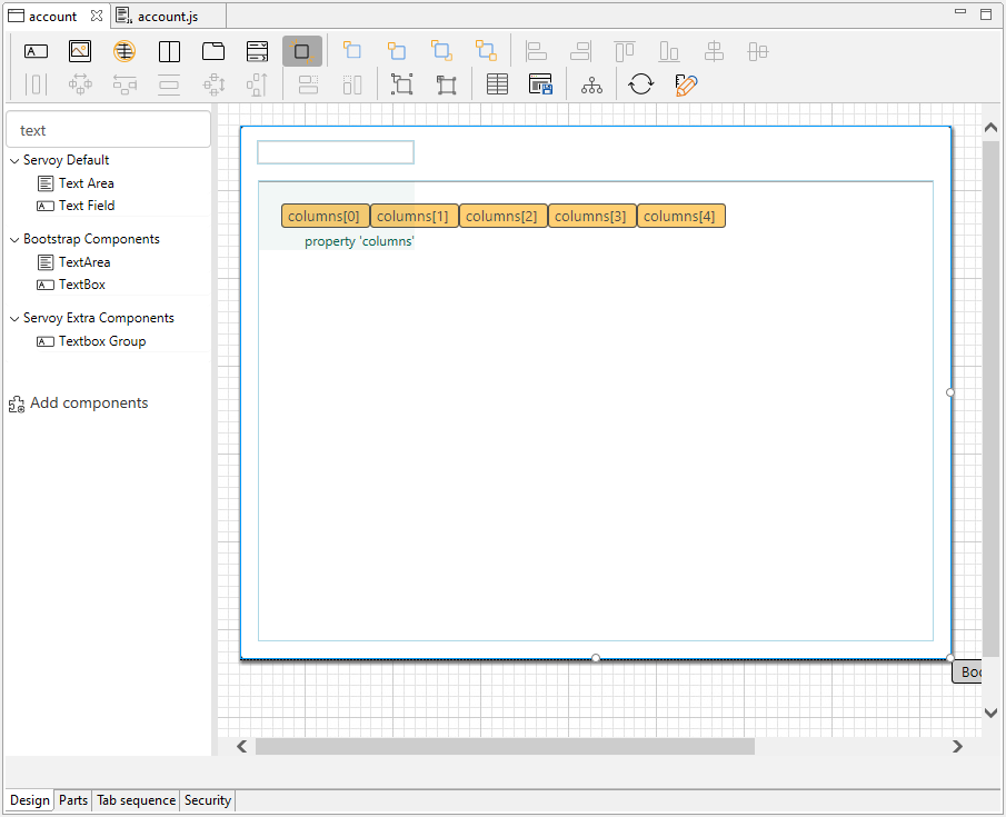 The configured web app.