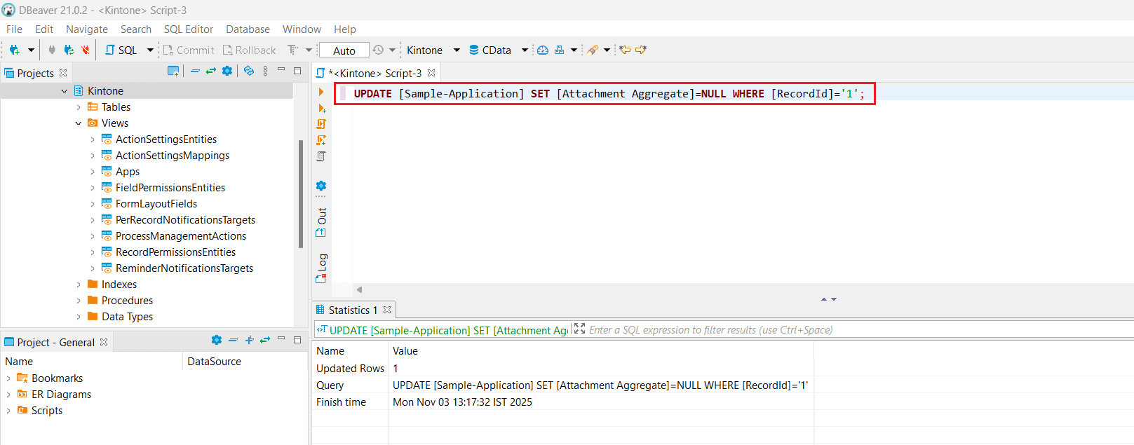 Delete the attachment from the app