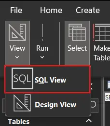 Select SQL View