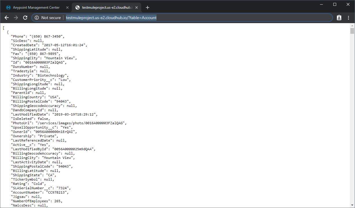 Accessing the deployed application.