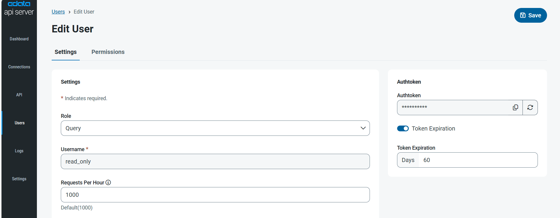 Copy and save authtoken