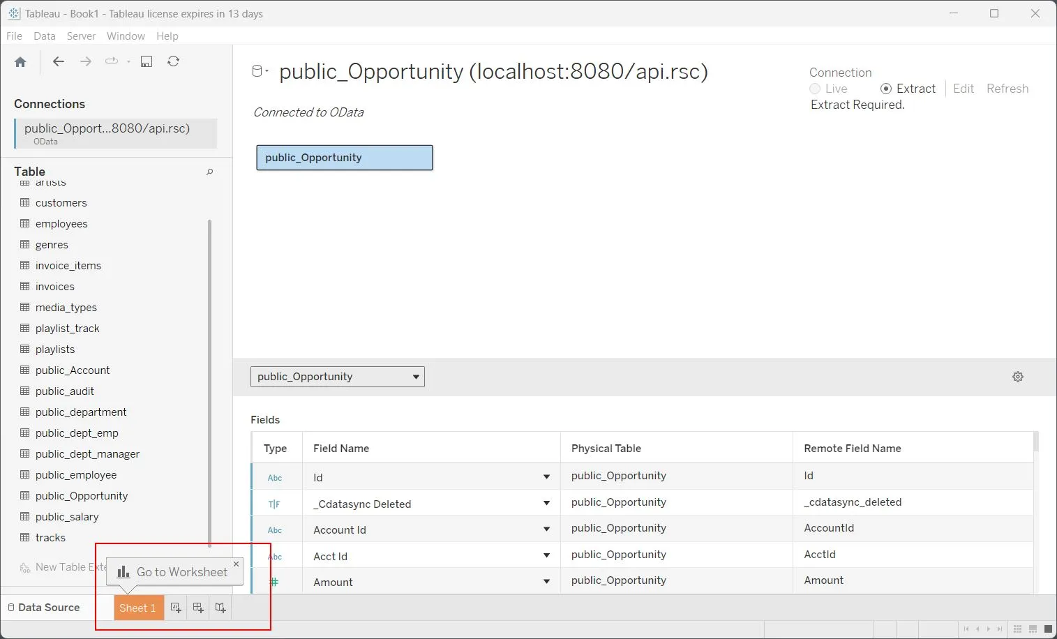 Dragging Tables to Canvas in Tableau