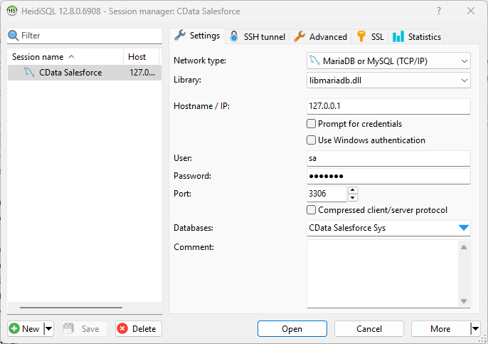 Configure the connection to SQL Gateway.