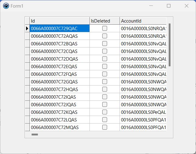ODBC Data Loaded Preview in Main Form in Lazarus Pascal IDE