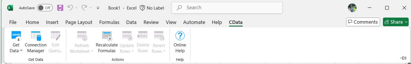 Click CData tab.